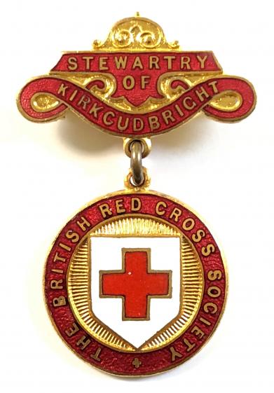 British Red Cross Society BRCS Scottish Stewartry of Kirkcudbright county badge