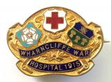 WW1 Wharncliffe War Hospital 1915 pin badge Sheffield