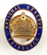 WW1 National Reserve Edinburgh Scottish home front badge