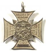 University of Durham Newcastle-upon-Tyne College of Medicine 1883 silver cross medal