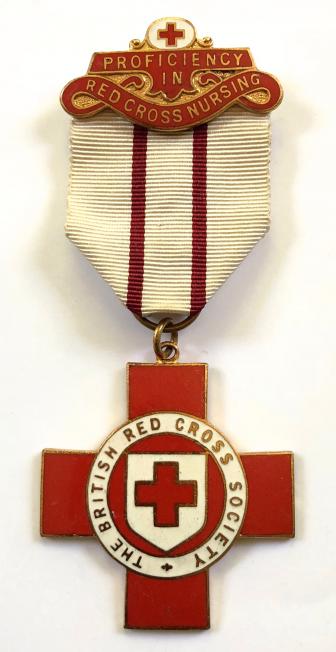 British Red Cross Society Proficiency in Nursing medal badge