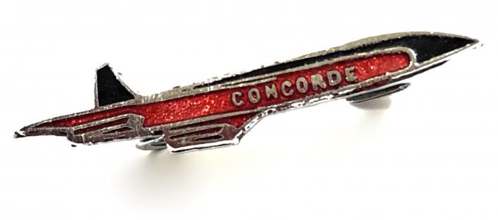 Concorde aeroplane miniature enamel promotional pin badge by Squire London