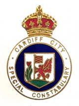 Cardiff City Special Constabulary police badge Wales