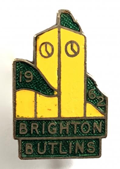 Butlins 1962 Brighton holiday camp clock tower badge