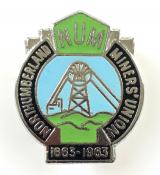 National Union of Mineworkers Northumberland 1963  NUM centenary badge