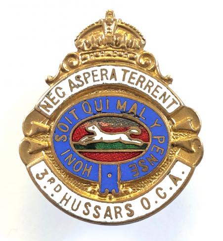 3rd Hussars Old Comrades Association OCA badge Phillips Aldershot