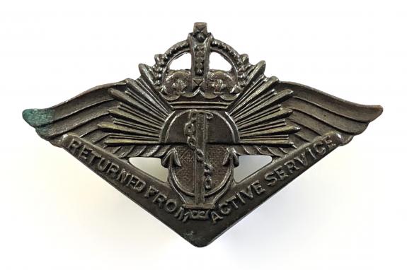 WW2 Australian Returned from Active Service badge A222403