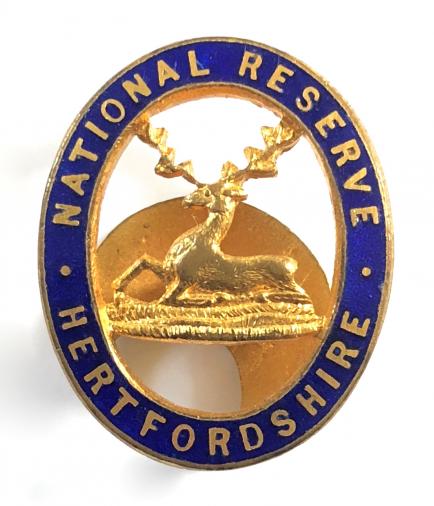 WW1 National Reserve Hertfordshire home front badge