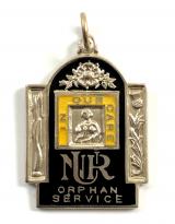 National Union of Railwaymen NUR Orphan Service 1935 silver fob