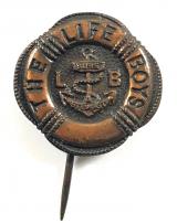 The Life Boys Leaders small bronze collar stick pin badge 1927 to 1966