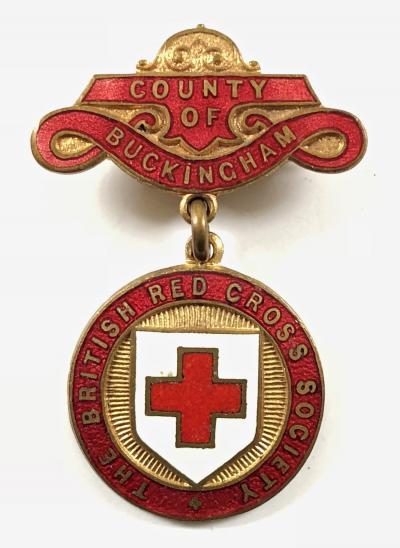 WW1 British Red Cross Society County of Buckingham 74 Detachment badge