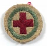 Boy Scouts Ambulance proficiency khaki felt cloth badge circa 1909