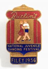 Butlins Filey 1956 National Juvenile Dancing Festival badge