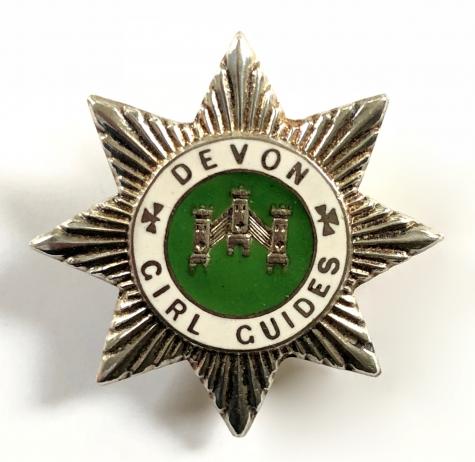 Girl Guides County of Devon silver badge circa 1940's