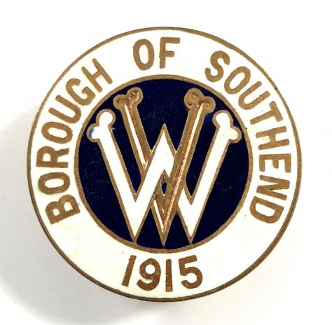 WW1 Borough of Southend 1915 volunteer war worker badge