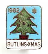 Butlins Xmas 1962 holiday camp festive Christmas tree badge