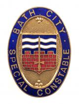 Bath City Special Constable police reserve badge