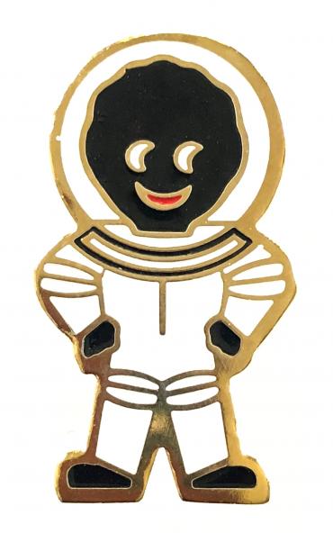 Robertsons c1990's Golly Astronaut Golly advertising badge eyes rIght