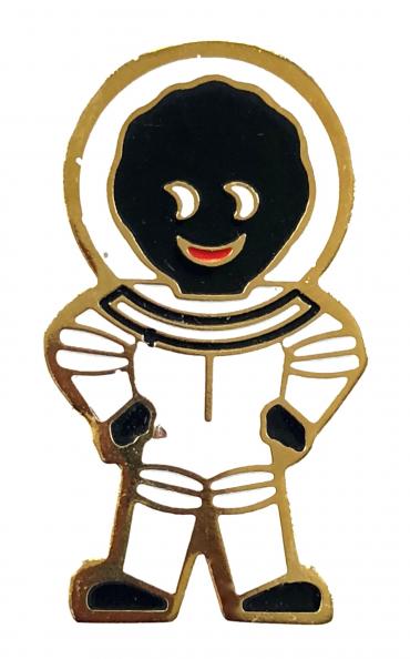Robertsons c1990's Golly Astronaut advertising badge variant eyes left