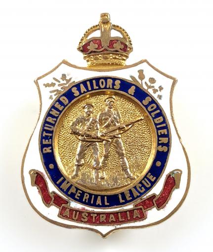 WW1 Returned Sailors and Soldiers Imperial League of Australia badge c1920's