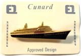 Queen Elizabeth 2 Cunard Steamship Co Ltd souvenir badge signed 26th August 1971 mint