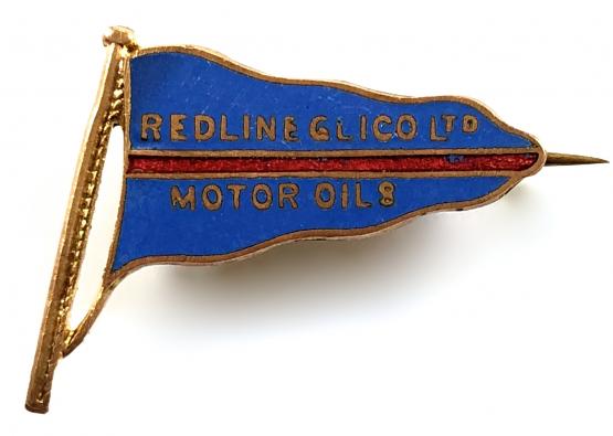 Redline-Glico Ltd Motor Oils advertising tanker flag badge