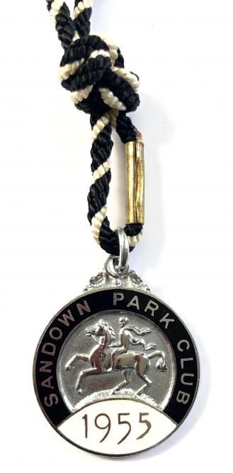 Sandown Park 1955 horse racing club badge