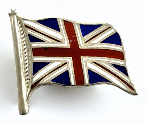 UNION JACK AND GREECE FLAG Metal friendship Pin Badge T370 