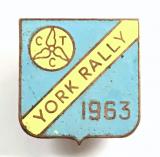Cyclists Touring Club 1963 CTC York rally badge