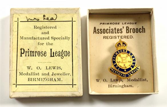 WW2 Home Front British Primrose League Honorary Knight membership Enamel Badge 