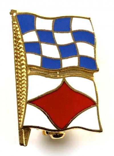 Nautical Signal Code Flags pin badge 'You are running into danger'