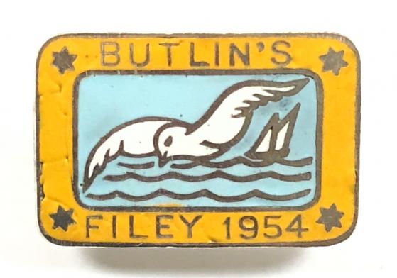 Butlins Filey 1954 holiday camp seagull badge