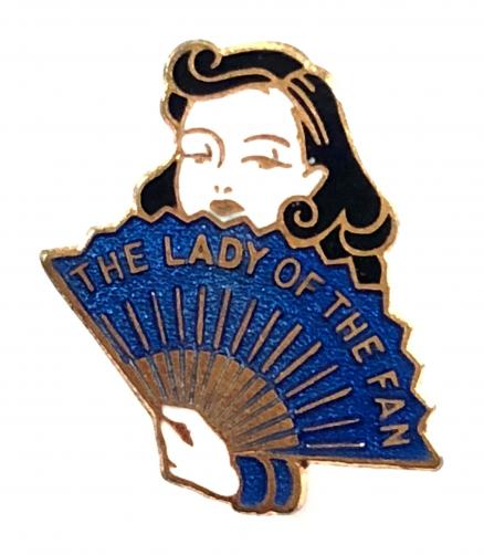 THE LADY OF THE FAN sheet music promotional song badge