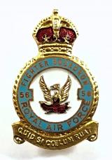 RAF No 56 Battle of Britain Squadron Royal Air Force Badge c1940s