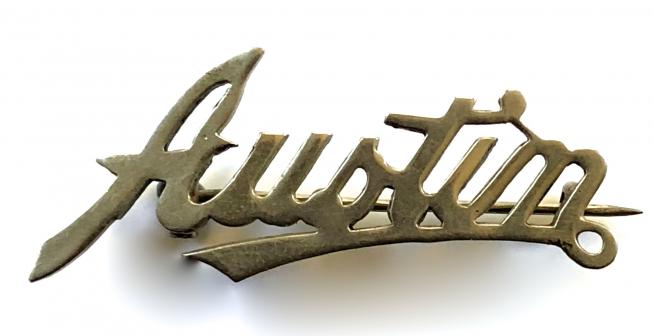 Austin Motor Company Limited script logo advertising pin badge