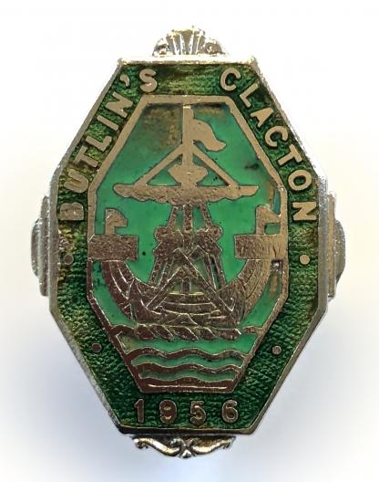 Butlins 1956 Clacton holiday camp sailing ship badge