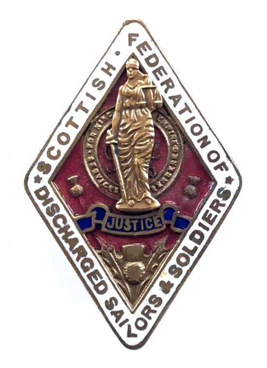 Scottish Federation of Discharged Sailors and Soldiers badge