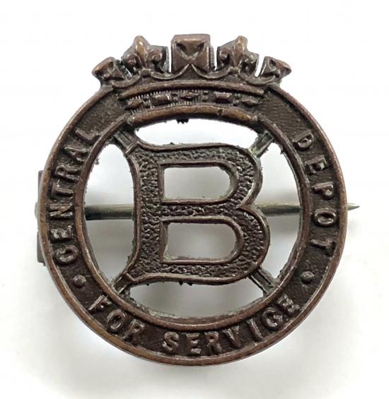 HRH Princess Beatrice's Central Depot hospital supply war worker badge