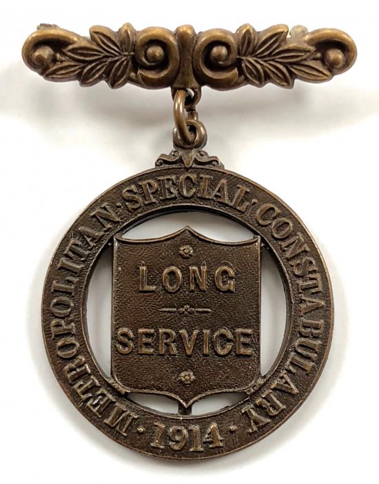 Metropolitan Special Constabulary 1914 long service police badge