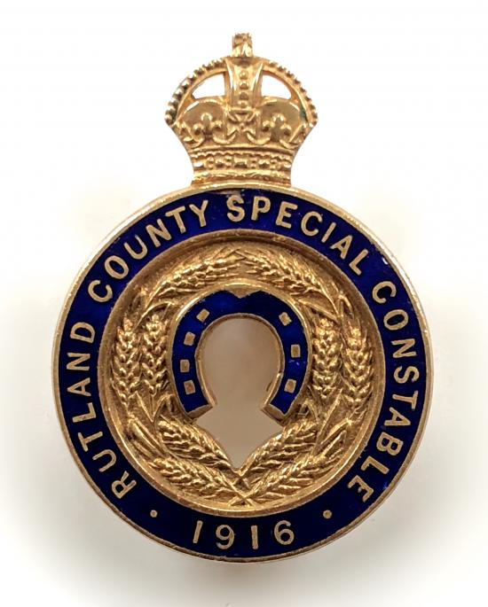 WW1 Rutland County Special Constable 1916 police reserve badge