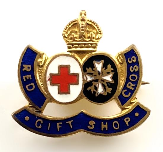 WW2 British Red Cross Order of St John Gift Shop fund raising pin badge