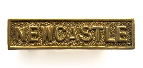 CLB Church Lads Brigade NEWCASTLE brass shoulder title badge