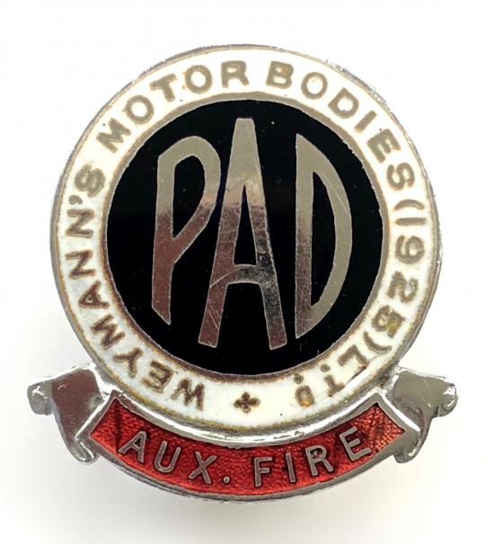 Weymann's Motor Bodies (1925) Ltd Auxiliary Fire badge