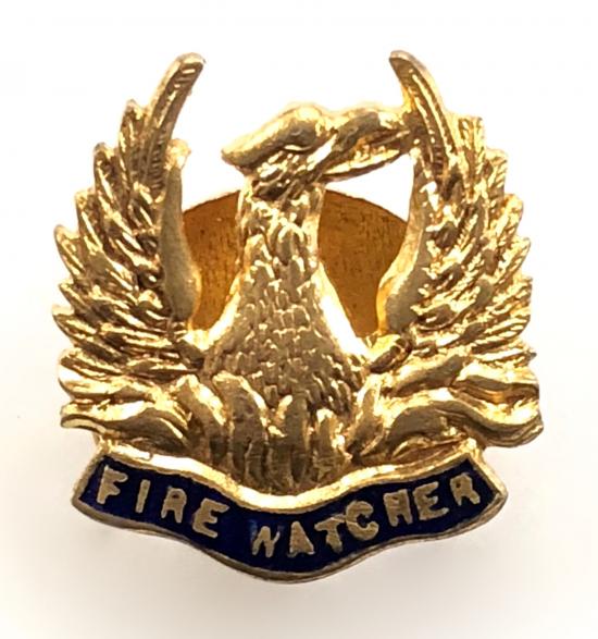 WW2 Fire Watcher Phoenix in flames volunteer war workers badge