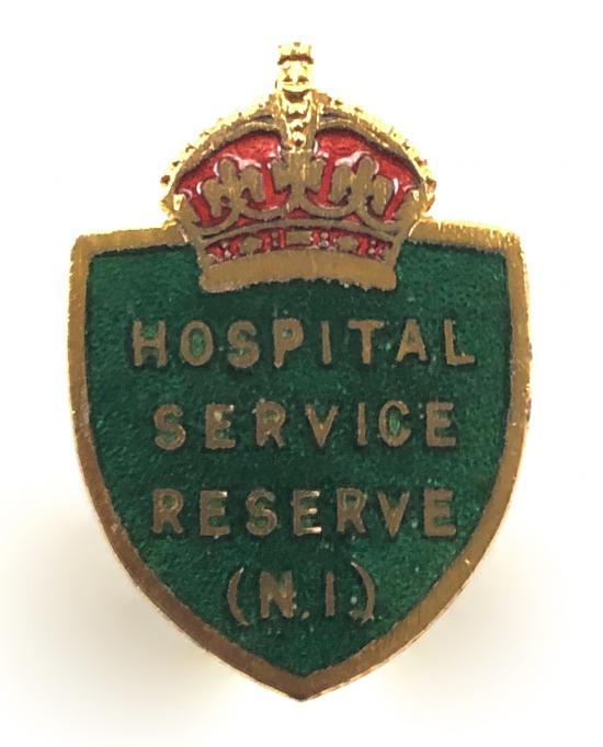 National Hospital Service Reserve Northern Ireland nursing first aid badge