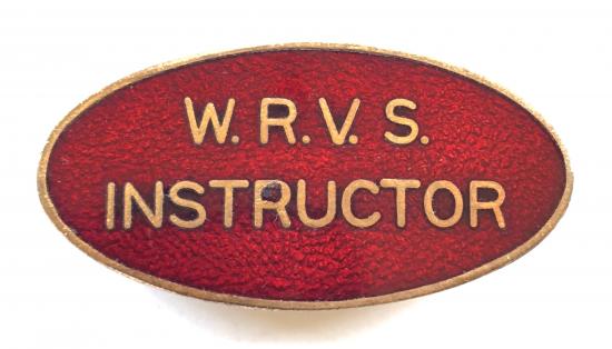 Womens Royal Voluntary Services WRVS INSTRUCTOR pin badge