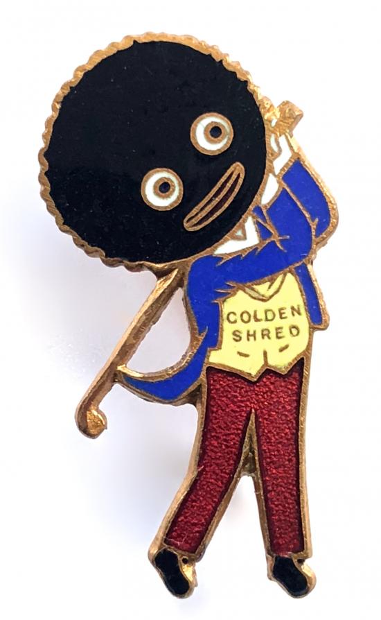 Robertsons pre war Jolly Golly Golfer pin badge LINE BETWEEN LIPS