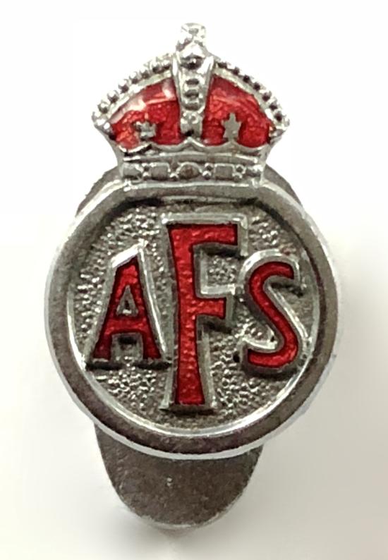 Auxiliary Fire Service AFS miniature lapel badge