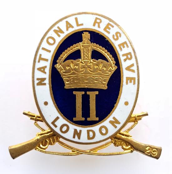 WW1 National Reserve Class II Woolwich London badge