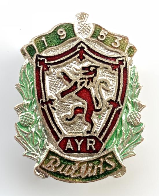 Butlins 1953 Ayr holiday camp Scottish lion badge